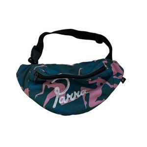 Parka Waist Bag “Fanny” Style Camo Pattern Adjustable W/zipper Nylon Pink/green
